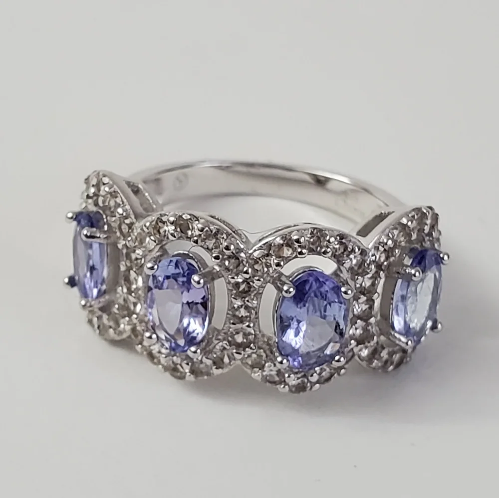 Twilight Symphony Sterling Silver 925 Tanzanite Ring